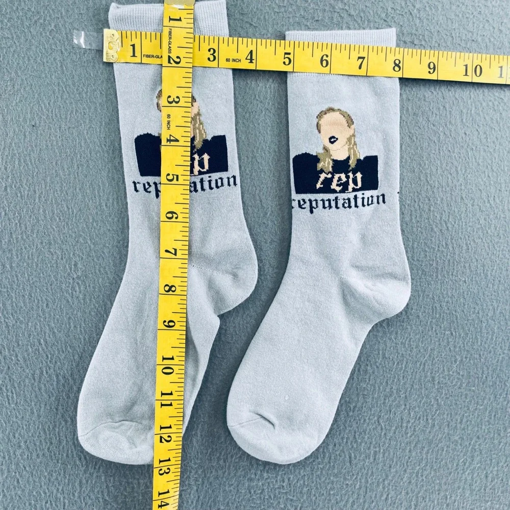 Taylor Swift Women Crew Socks Blue Reputation Pop Culture One Size Fan Merch